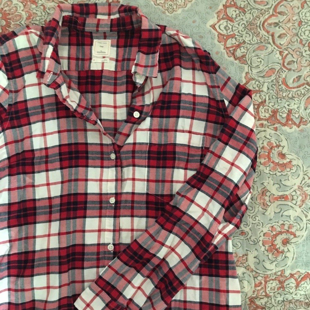 Gap Fitted Boyfriend Flannel